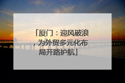 厦门：迎风破浪，为外贸多元化布局开路护航