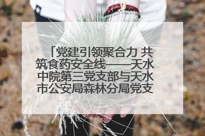 党建引领聚合力 共筑食药安全线——天水中院第三党支部与天水市公安局森林分局党支部联合开展党建共建、主题党日活动