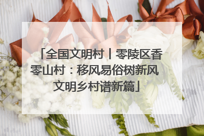 全国文明村丨零陵区香零山村：移风易俗树新风 文明乡村谱新篇
