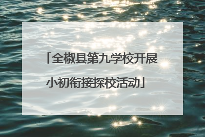 全椒县第九学校开展小初衔接探校活动