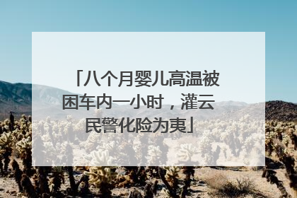 八个月婴儿高温被困车内一小时，灌云民警化险为夷