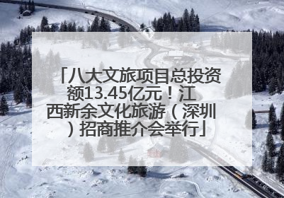 八大文旅项目总投资额13.45亿元！江西新余文化旅游（深圳）招商推介会举行