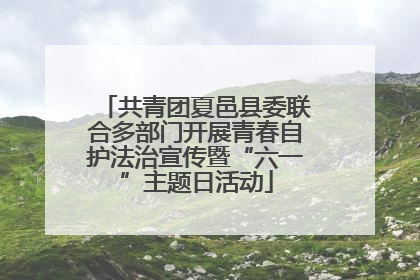 共青团夏邑县委联合多部门开展青春自护法治宣传暨“六一”主题日活动