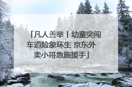 凡人善举丨幼童突闯车道险象环生 京东外卖小哥急施援手