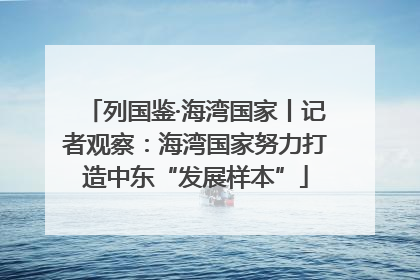 列国鉴·海湾国家丨记者观察：海湾国家努力打造中东“发展样本”