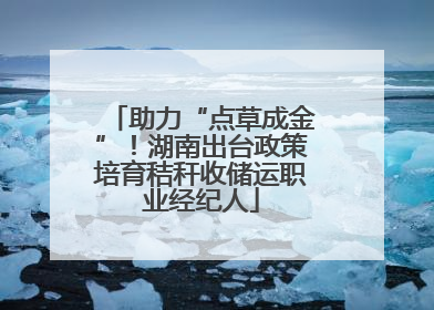 助力“点草成金”！湖南出台政策培育秸秆收储运职业经纪人