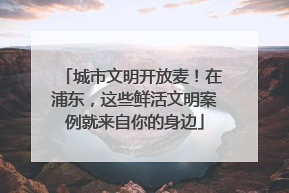 城市文明开放麦！在浦东，这些鲜活文明案例就来自你的身边