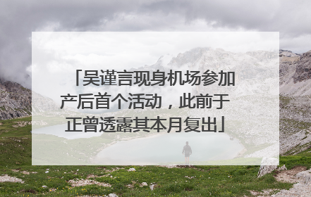 吴谨言现身机场参加产后首个活动，此前于正曾透露其本月复出