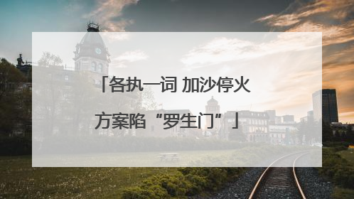各执一词 加沙停火方案陷“罗生门”