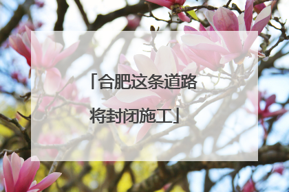 合肥这条道路将封闭施工