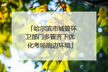 哈尔滨市城管环卫部门多管齐下优化考场周边环境