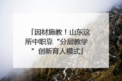 因材施教！山东这所中职靠“分层教学”创新育人模式