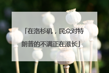 在洛杉矶，民众对特朗普的不满正在滋长