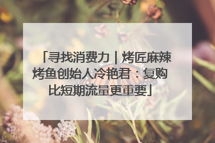 寻找消费力｜烤匠麻辣烤鱼创始人冷艳君：复购比短期流量更重要