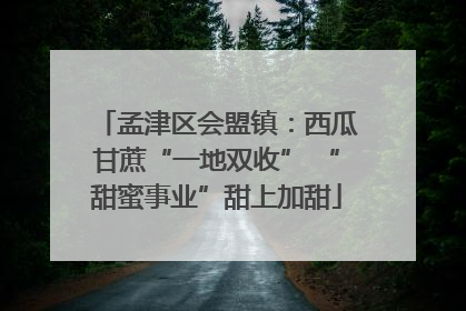 孟津区会盟镇：西瓜甘蔗“一地双收” “甜蜜事业”甜上加甜