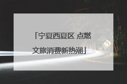 宁夏西夏区 点燃文旅消费新热潮