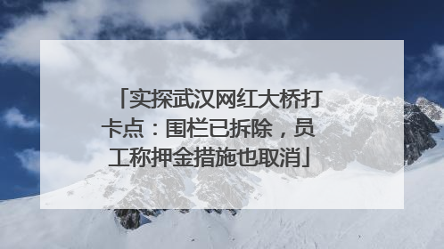 实探武汉网红大桥打卡点：围栏已拆除，员工称押金措施也取消