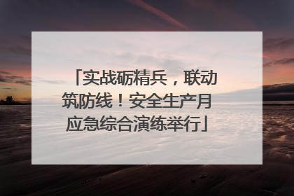 实战砺精兵，联动筑防线！安全生产月应急综合演练举行