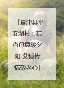 夏津县平安湖村：粽香包意暖夕阳 艾锤传情敬老心