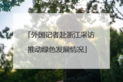 外国记者赴浙江采访推动绿色发展情况