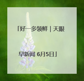 好一多领鲜｜天眼早新闻 6月5日