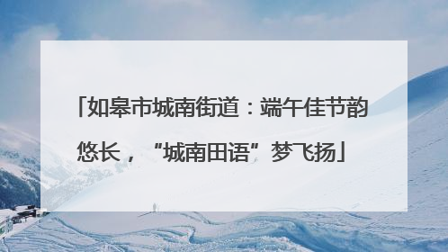 如皋市城南街道：端午佳节韵悠长，“城南田语”梦飞扬