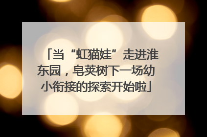 当“虹猫娃”走进淮东园，皂荚树下一场幼小衔接的探索开始啦