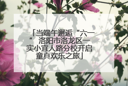 当端午邂逅“六一” 洛阳市洛龙区一实小宜人路分校开启童真欢乐之旅