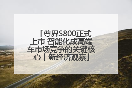 尊界S800正式上市 智能化成高端车市场竞争的关键核心丨新经济观察
