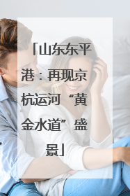 山东东平港：再现京杭运河“黄金水道”盛景