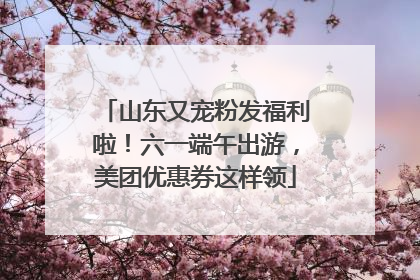 山东又宠粉发福利啦！六一端午出游，美团优惠券这样领