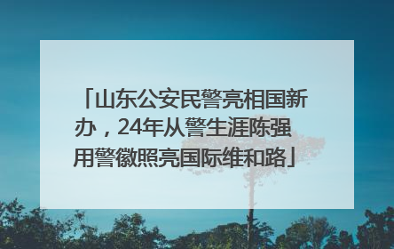 山东公安民警亮相国新办，24年从警生涯陈强用警徽照亮国际维和路
