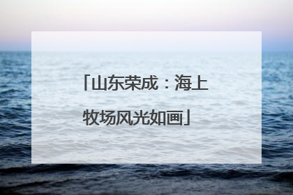 山东荣成：海上牧场风光如画