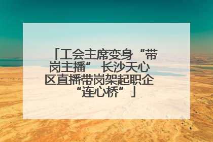 工会主席变身“带岗主播” 长沙天心区直播带岗架起职企“连心桥”