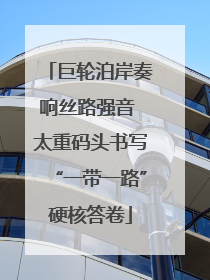 巨轮泊岸奏响丝路强音 太重码头书写“一带一路”硬核答卷