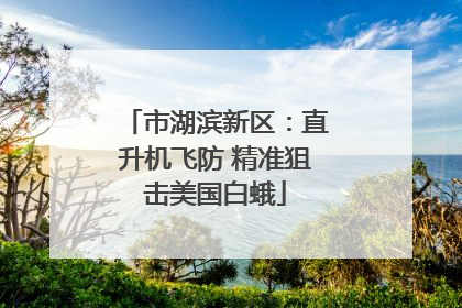 市湖滨新区：直升机飞防 精准狙击美国白蛾