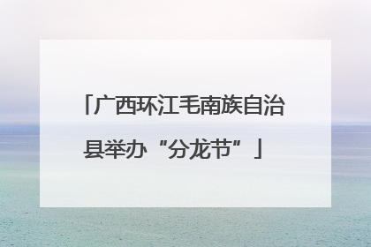 广西环江毛南族自治县举办“分龙节”
