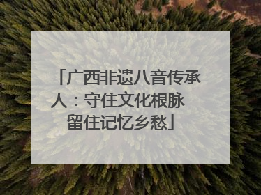 广西非遗八音传承人：守住文化根脉 留住记忆乡愁
