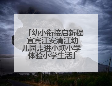 幼小衔接启新程 宜宾江安淯江幼儿园走进小坝小学体验小学生活