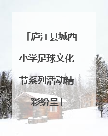 庐江县城西小学足球文化节系列活动精彩纷呈
