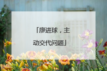 廖进球，主动交代问题