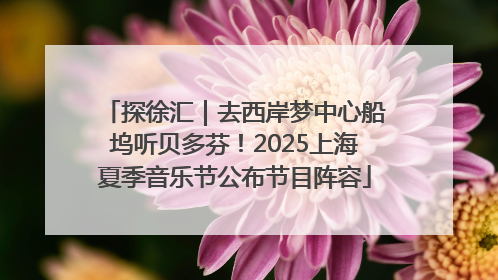 探徐汇｜去西岸梦中心船坞听贝多芬！2025上海夏季音乐节公布节目阵容