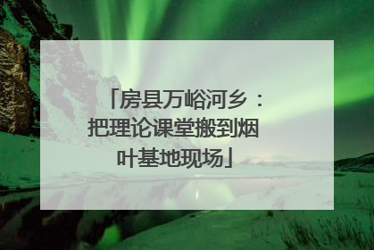 房县万峪河乡：把理论课堂搬到烟叶基地现场