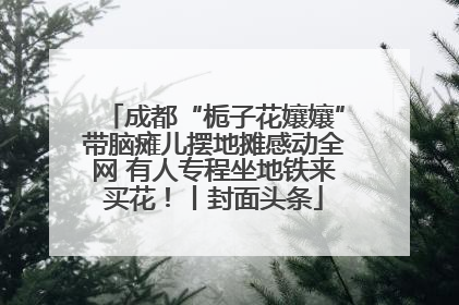 成都“栀子花孃孃”带脑瘫儿摆地摊感动全网 有人专程坐地铁来买花！丨封面头条