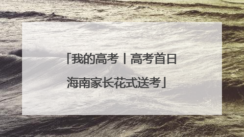 我的高考丨高考首日 海南家长花式送考