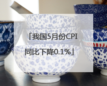我国5月份CPI同比下降0.1%