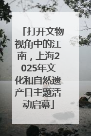 打开文物视角中的江南，上海2025年文化和自然遗产日主题活动启幕