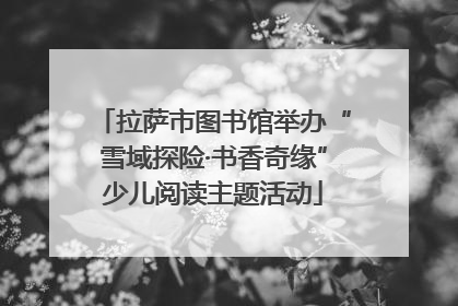 拉萨市图书馆举办“雪域探险·书香奇缘”少儿阅读主题活动