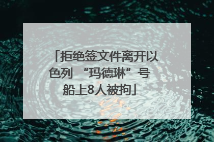 拒绝签文件离开以色列 “玛德琳”号船上8人被拘