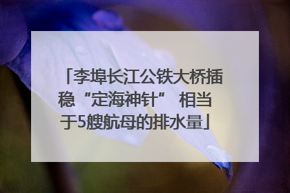 李埠长江公铁大桥插稳“定海神针” 相当于5艘航母的排水量